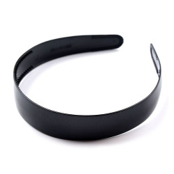 Wide Plastic Headband 2nd quality, black, 2 pc.